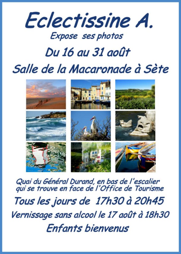 Exposition Eclectissine A. salle de la Macaronade à Sète