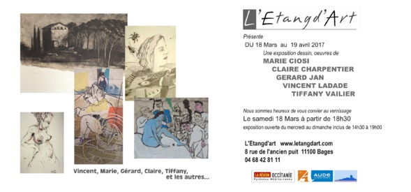 Nouvelle saison à l'Etangd'art  à BAGES - exposition  de dessin