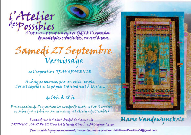 Marie Vandewynckele expose à Saint-André-de-Sangonis