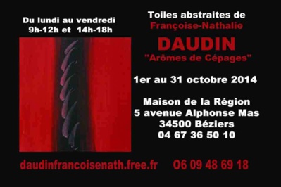 Françoise-Nathalie DAUDIN expose à la Maison de Région à Béziers