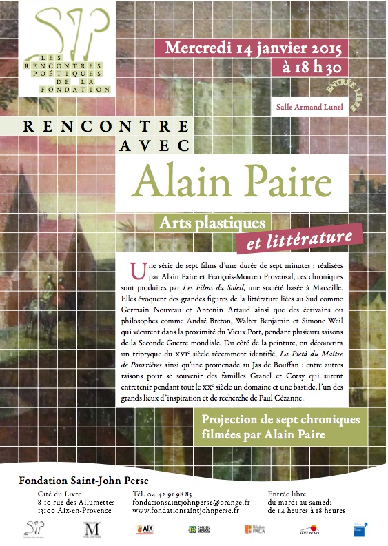 Rencontre avec Alain Paire à Aix-en-Provence