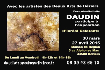 Françoise-Nathalie Daudin expose à "FLOREAL ECLATANT" à Béziers