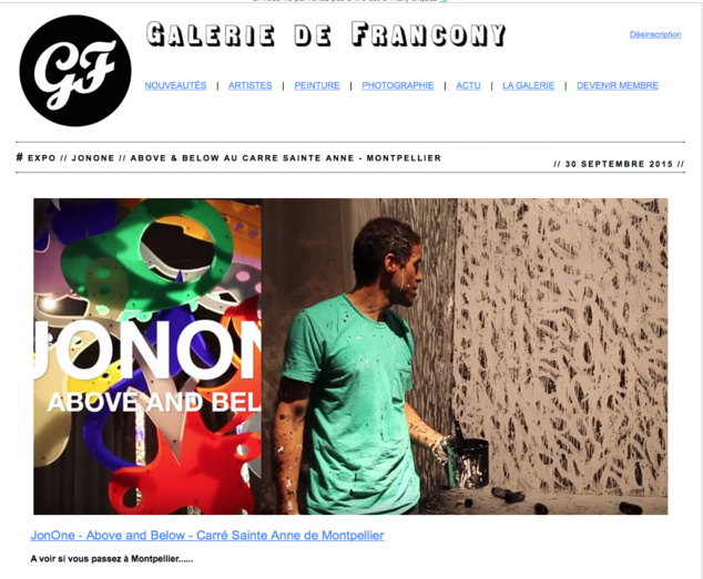 Expo JonOne - Street Art  - Galerie Franconie - Montpellier