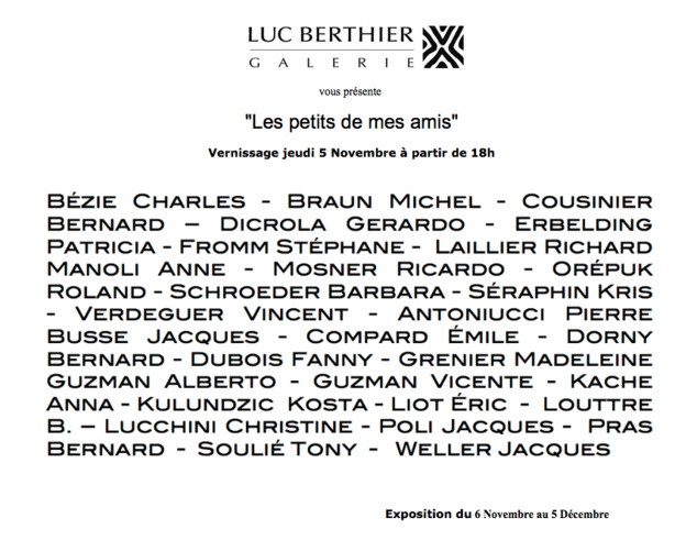 Galerie  Luc Berthier 75003 Paris