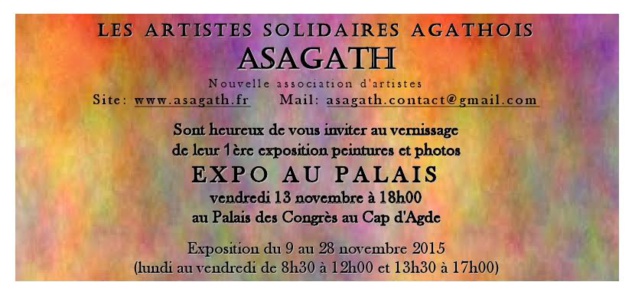 ASAGATH (Artistes solidaires agathois) expose à Agde