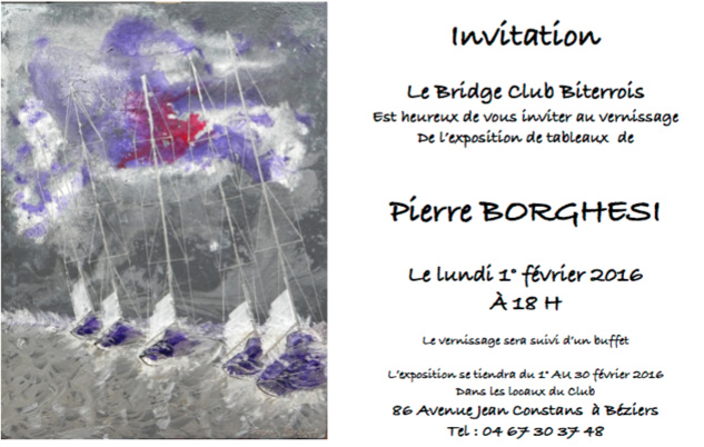 Bridge club de Beziers expose Pierre Borghesi