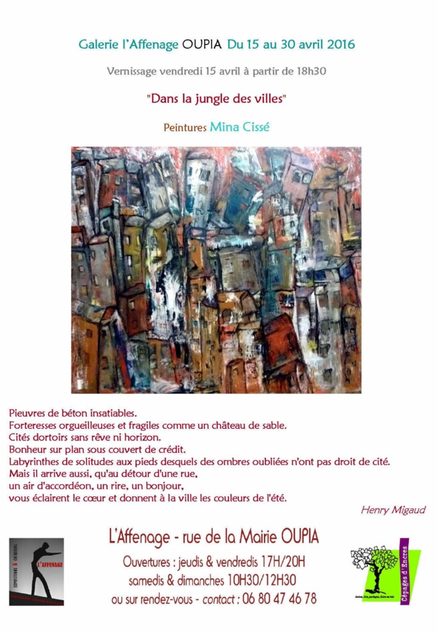 Exposition de Mina Cissé l'Affenage à OUPIA