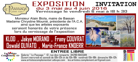 Exposition à la Galerie LE PASSAGE à Bassan