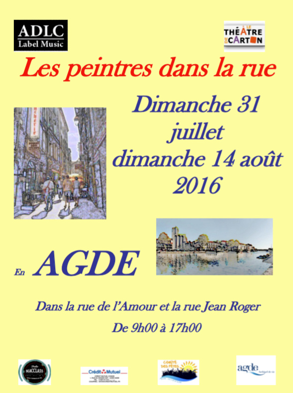 Journées "Peintres dans la rue" organisées à Agde.