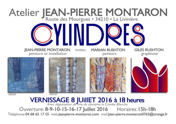 Exposition Cylindres, atelier Jean Pierre Montaron