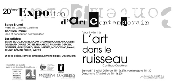 20ème expo de l'Art dans le Ruisseau 2016 - Conilhac-Corbières