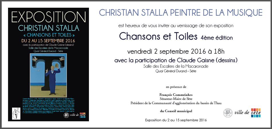 Christian Stalla peintre de la musique - Sète