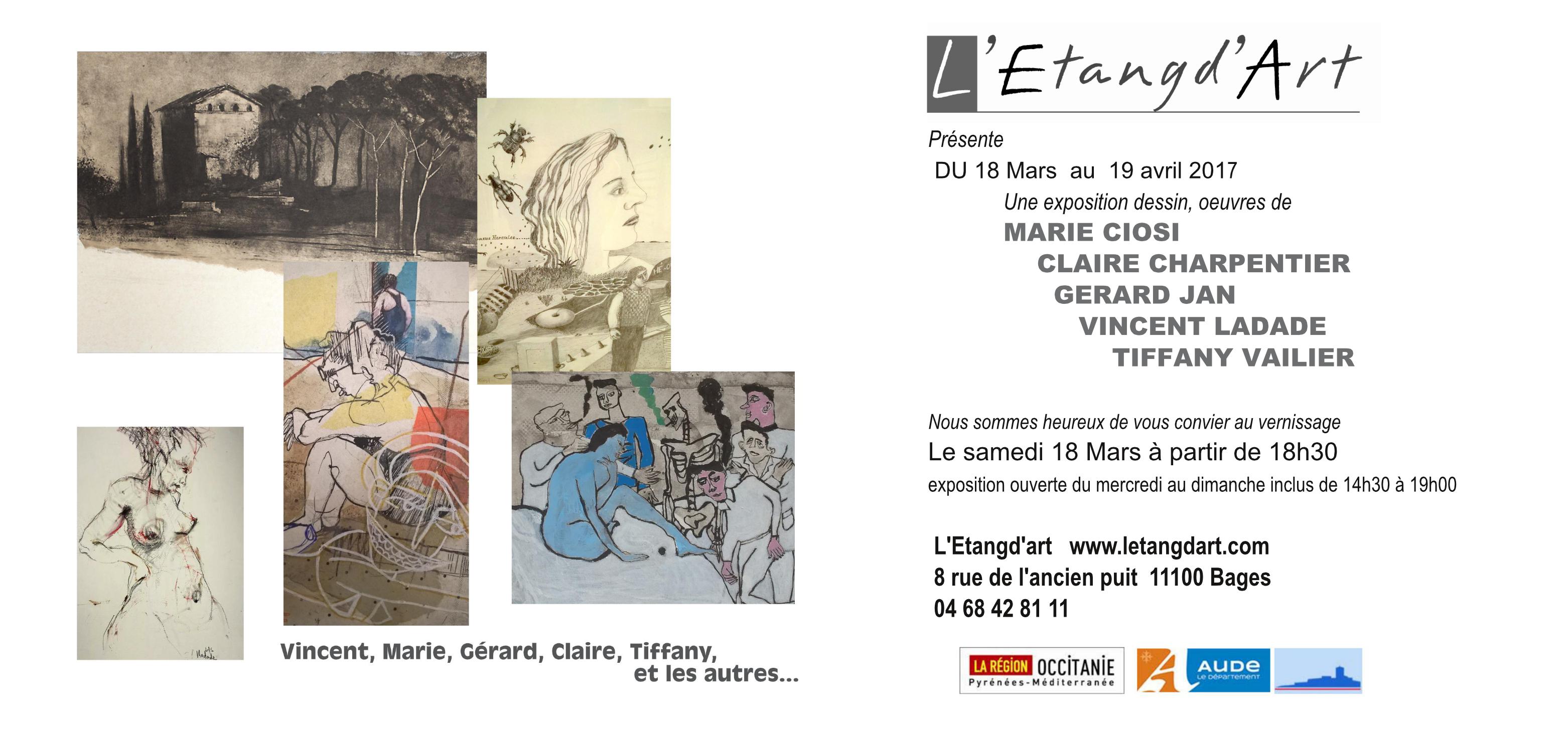 Nouvelle saison à l'Etangd'art  à BAGES - exposition  de dessin