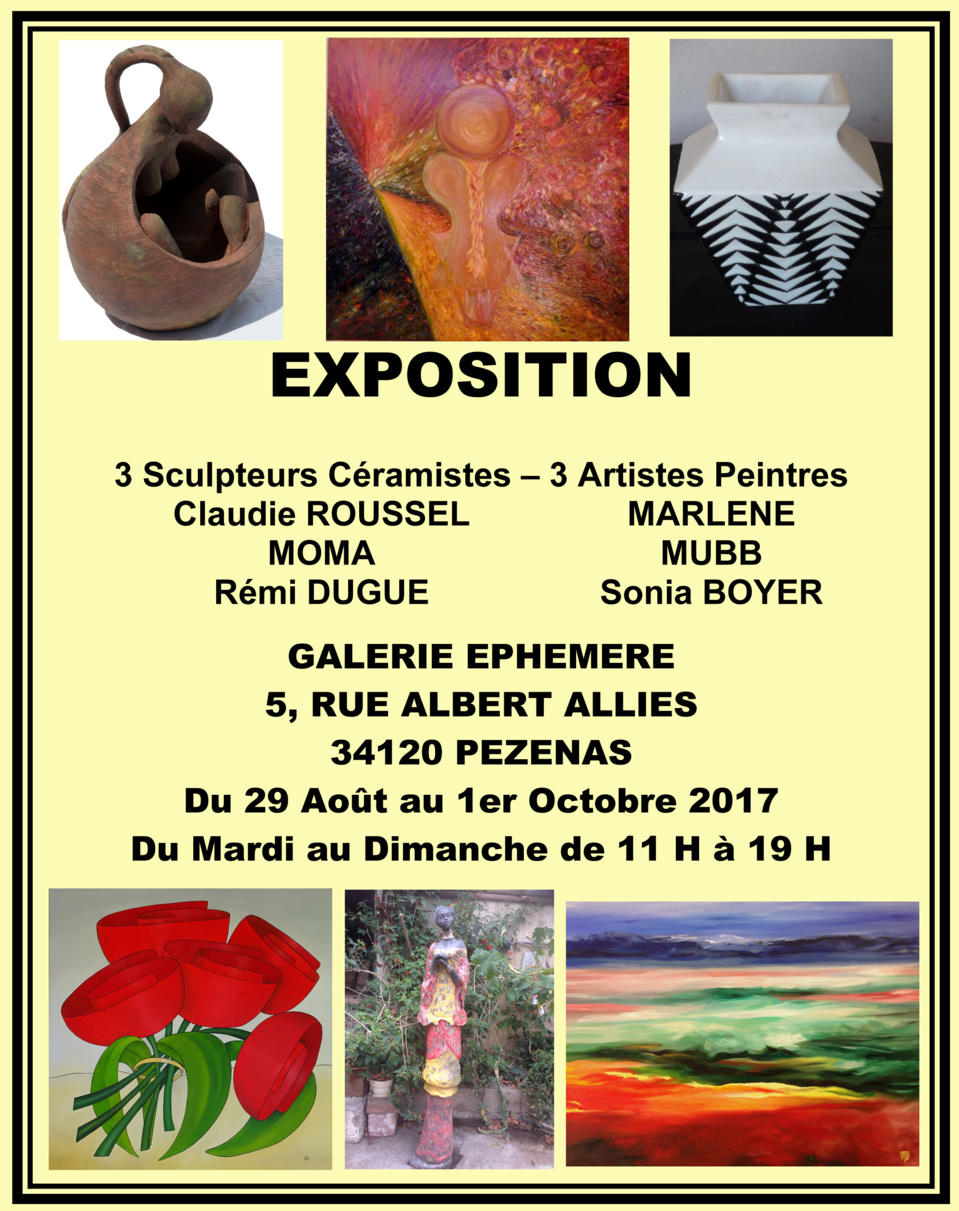 EXPOSITION GALERIE EPHEMERE - PEZENAS