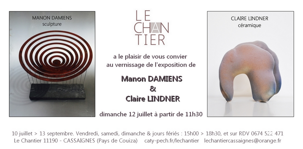 Manon DAMIENS (sculpture), et Claire LINDNER (céramique)