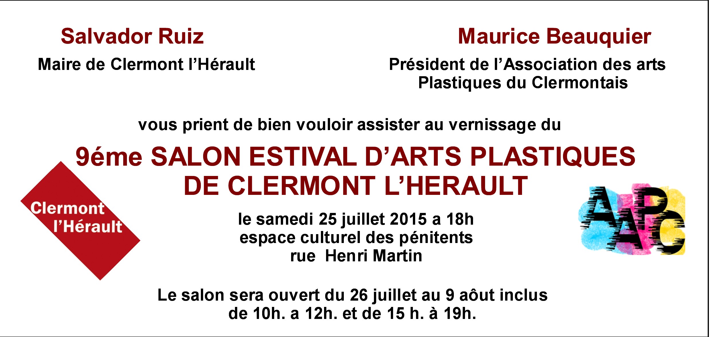 9° Salon des Arts plastiques de Clermont-l'Hérault