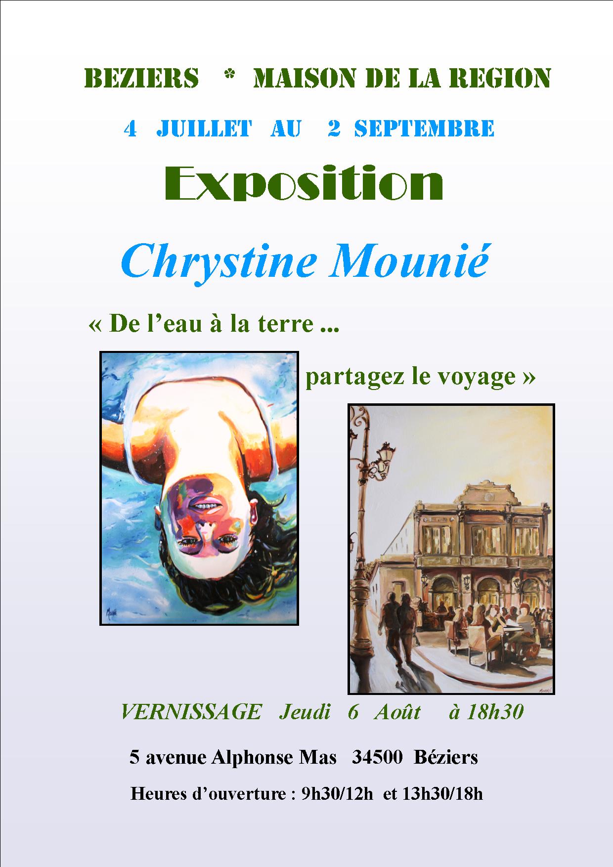 Chrystine Mounié expose à Béziers