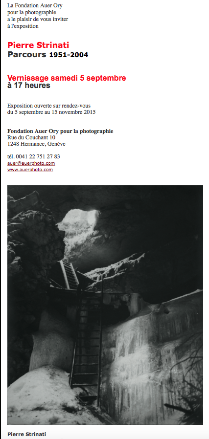 La Fondation Auer Ory pour la photographie expose Pierre Strinati