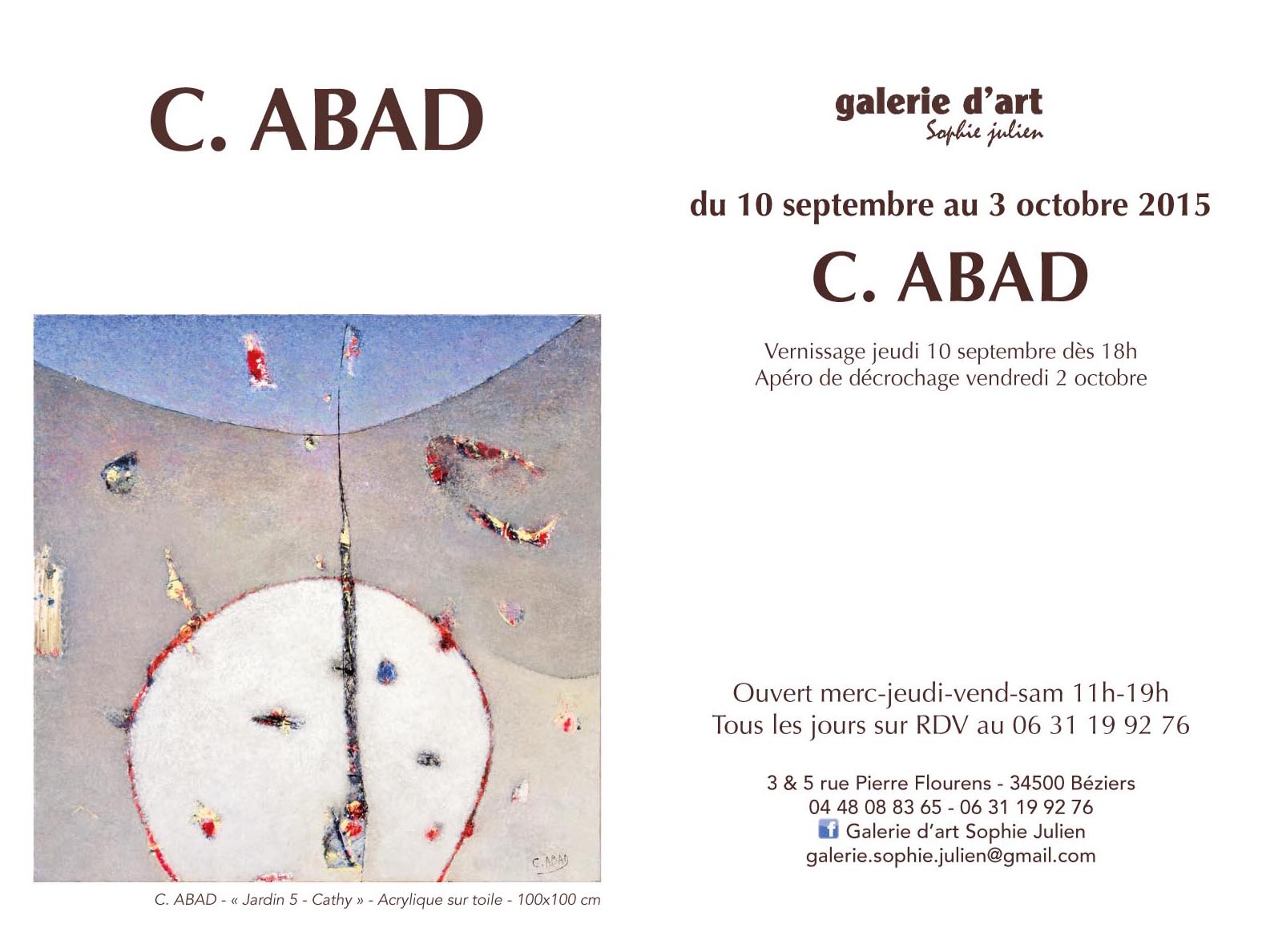 C.ABAD expose à Béziers