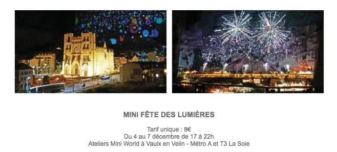 Mini World Lyon organise une Mini Fête des Lumières