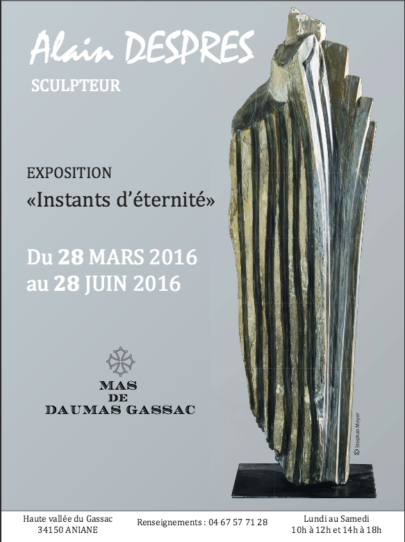 Alain DESPRES expose ses sculptures au Mas de Daumas Gassac