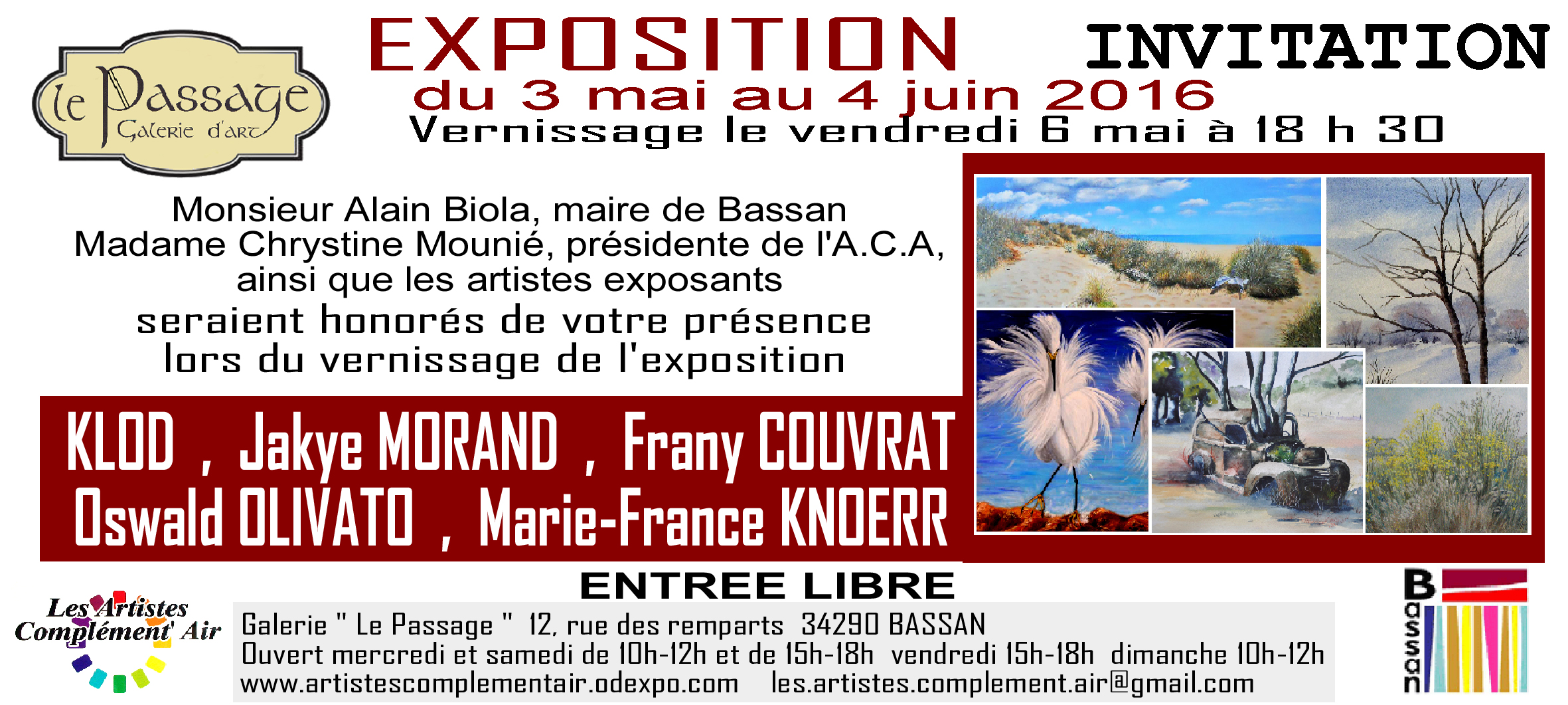 Exposition à la Galerie LE PASSAGE à Bassan