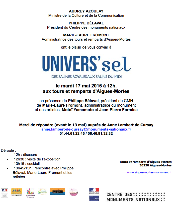 Exposition "Univers'sel" aux tours et remparts d'Aigues-Mortes !