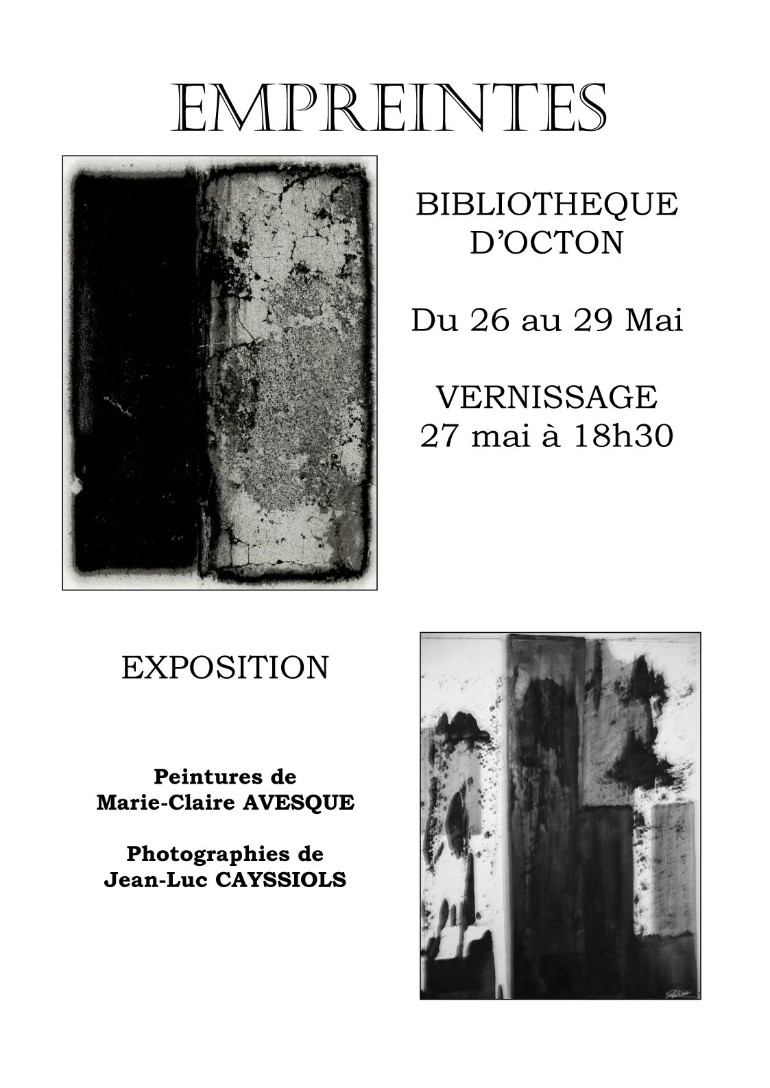 Exposition à la  BIBLIOTHEQUE d'OCTON