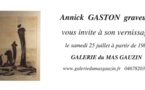 Annick  Gaston, graveuse, à la Galerie du Mas Gauzin.