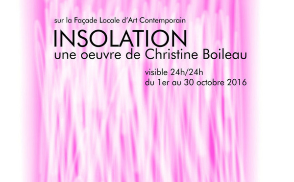 "INSOLATION" de Christine BOILEAU sur la F.L.A.C. à Loupian