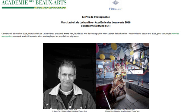 LAURÉAT 2016 / PRIX DE PHOTOGRAPHIE MARC LADREIT DE LACHARRIÈRE - ACADÉMIE DES BEAUX-ARTS