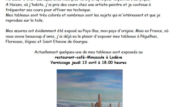 Exposition  au Café-Culture Minuscule à LODÈVE