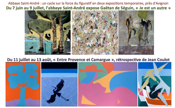 Expo Gaëtan de Séguin 'Je est un autre' puis rétrospective Jean Coulot - à l'abbaye Saint-André, près d'Avignon