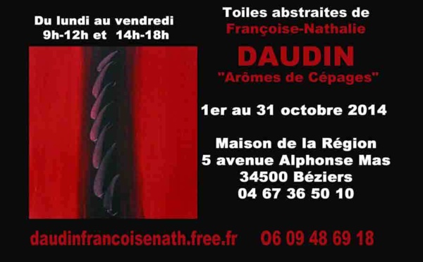 Françoise-Nathalie DAUDIN expose à la Maison de Région à Béziers