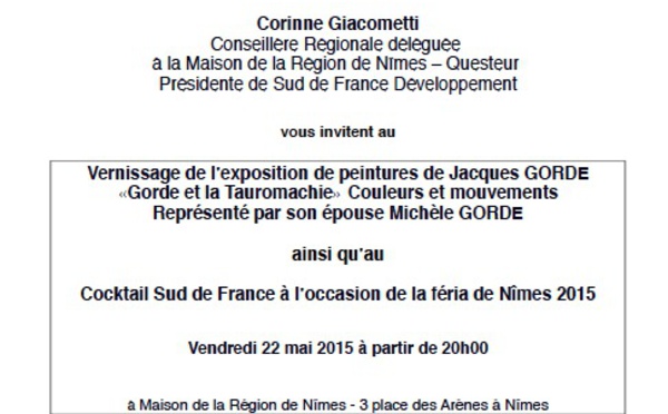 Jacques Gorde "Gorde et la Tauromachie" expose à Nîmes