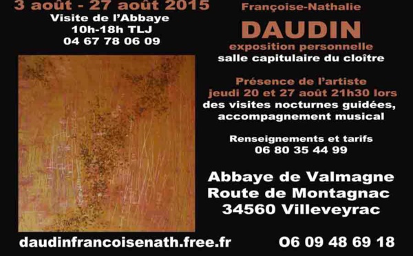 Nathalie Daudin expose à l'Abbaye de Valmagne