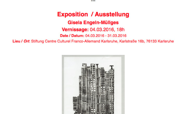 Gisela Engeln-Müllges expose à Strasbourg puis Karlsruhe