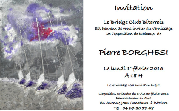 Bridge club de Beziers expose Pierre Borghesi